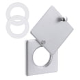 thumbnail image 1 of Square Peephole Cover Door Viewer Peephole Security Cap Kit Tape Install Brushed, 1 of 9