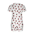 thumbnail image 7 of FAHXNVB Pajamas Set for Women 2 Piece Strawberry Printed Short Sleeve Lounge Set Soft Pjs V Nek Sleepwear Tops and Shorts Set S-XXL, 7 of 7