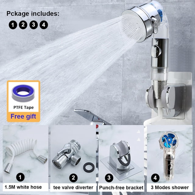 Universal Faucet Diverter Valve with Hose Set Faucet Extender Shower