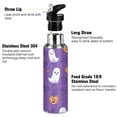 thumbnail image 3 of Yayeee 33oz Insulated Water Bottle Double Wall Stainless Steel with Flip Straw Lid, Halloween Purple Ghosts, 3 of 7