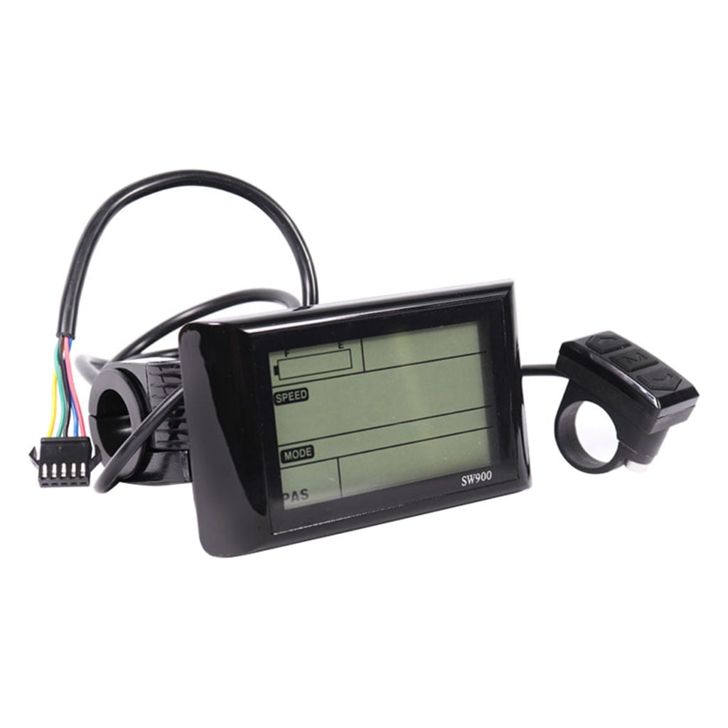 24/36/48V Electric Bike LCD Panel Meter Display EBike Conversion Waterproof Standard Walmart