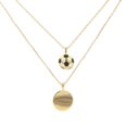 thumbnail image 4 of Cyra | Collar Doble para Mujer con Dije de Bandera de Estados Unidos y balón Fabricado en Chapa de Oro y esmaltado, Color Dorado, 4 of 4