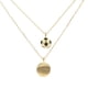 thumbnail image 4 of Cyra | Collar Doble para Mujer con Dije de Bandera de Estados Unidos y balón Fabricado en Chapa de Oro y esmaltado, Color Dorado, 4 of 4
