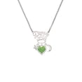 thumbnail image 2 of Delight Jewelry Silvertone Lime Green Giraffe Print Heart Silvertone Dream Big Pendant Necklace, 25", 2 of 4