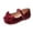 Hot Pink, variant on Ticikt Kids Velvet Mary Jane Flats, Bow Decor Hook and Loop Casual Dress Shoes for Toddler Girls,Purple,Size:12-18 Months