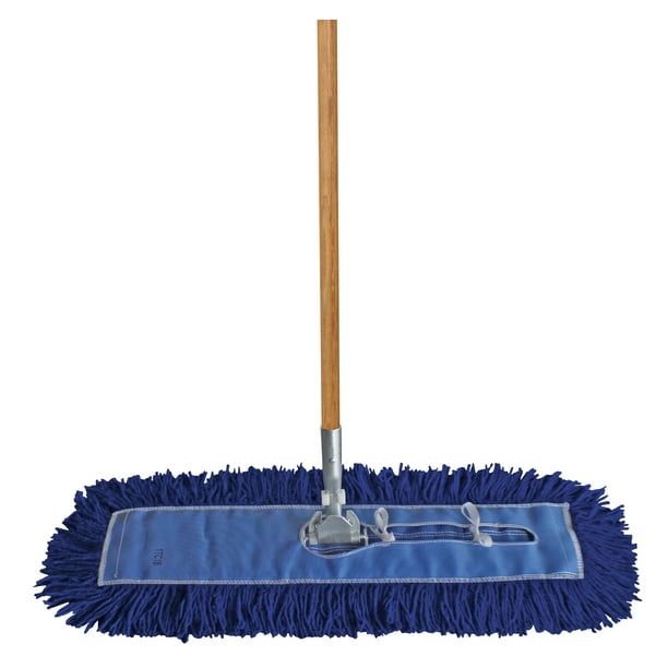 Dust Mop Kit 48" Blue Industrial Closed Loop Dust Mop, Wire Dust Mop