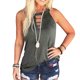 thumbnail image 1 of Camiseta sin mangas con cuello halter Qarigey para Mujer Verde Militar, 1 of 6