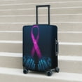 thumbnail image 6 of Fuzoiu Two Human Hands are Holds Pink Ribbon Awareness Print Suitcase Cover,Washable Luggage Covers for Suitcase,Elastic Luggage Protector Cover,Scratch Resistant Travel Suitcase Covers-Small, 6 of 7