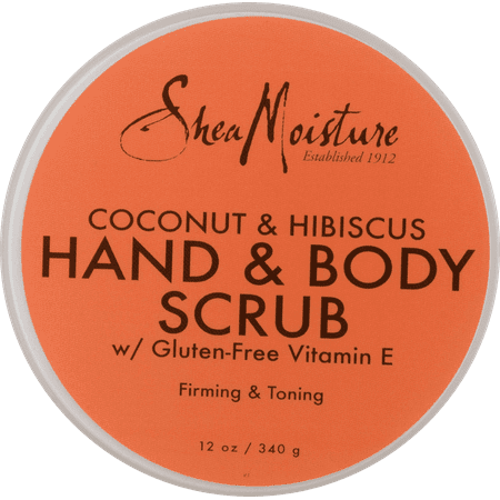SheaMoisture Illuminating Hand and Body Scrub Coconut and Hibiscus, 12 oz