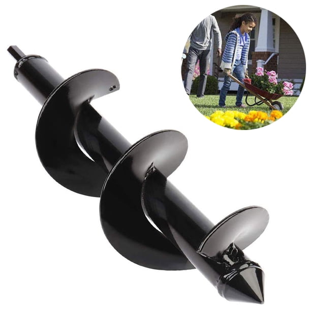 Peroptimist Durable Auger Drill Bit, Garden Auger Spiral