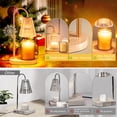 thumbnail image 3 of BEEPRINCESS Candle Warmer Lamp with 2/4/8H Timer & 4-Level Dimmer, Adjustable Height for Jar Candles, Amber, 2 GU10 Bulbs, 3 of 9