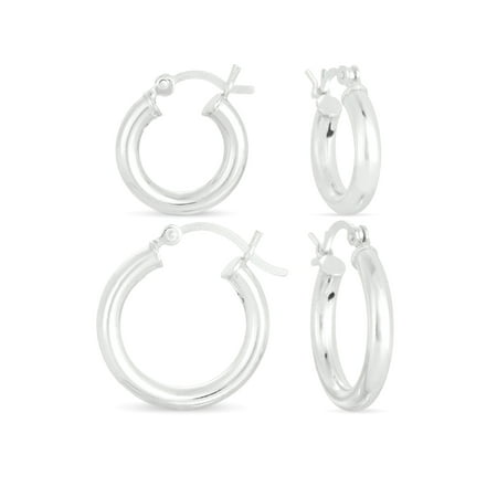 Sterling Silver Hoop Earrings Set (Best Silver Hoop Earrings)