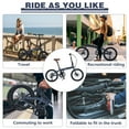 thumbnail image 5 of Meghna 20 inch Folding Bike City Bicycle for Adult Foldable Frame Aluminum Alloy Unisex Navy, 5 of 7