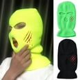 thumbnail image 2 of Pasamontañas de invierno con 3 agujeros, tejido para cubrir toda la cara, polaina para el cuello, gorro térmico para Año Nuevo, Black Friday, 5, 2 of 5