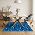 thumbnail image 3 of ODIKA Boat Ocean Hooked Themed Showcasing Repeating Whale Symbols Nautical for Dining Room, Under Table, Home Office, Non-Slip Chair-Friendly, 3 of 7