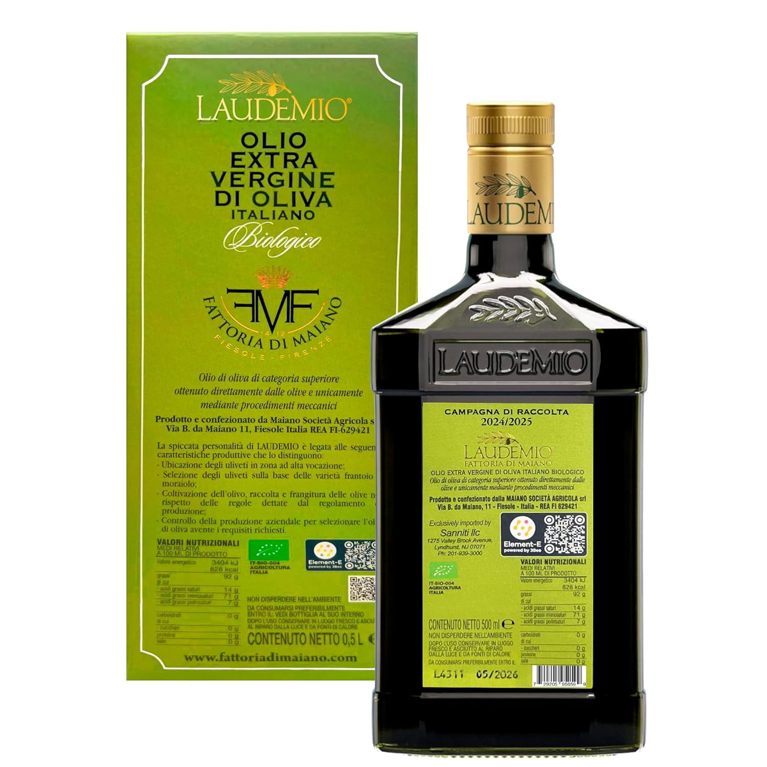 Laudemio Organic Extra Virgin Olive Oil Fattoria di Maiano, 16.9 oz
