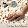 thumbnail image 6 of ODIKA 3'x5' Washable Area Rug Non-Slip, Flatweave, Easy Care Neutral Fall Vintage Trellis Delicate Border Scroll Cream Boho for Hallway, Laundry Room, 6 of 7