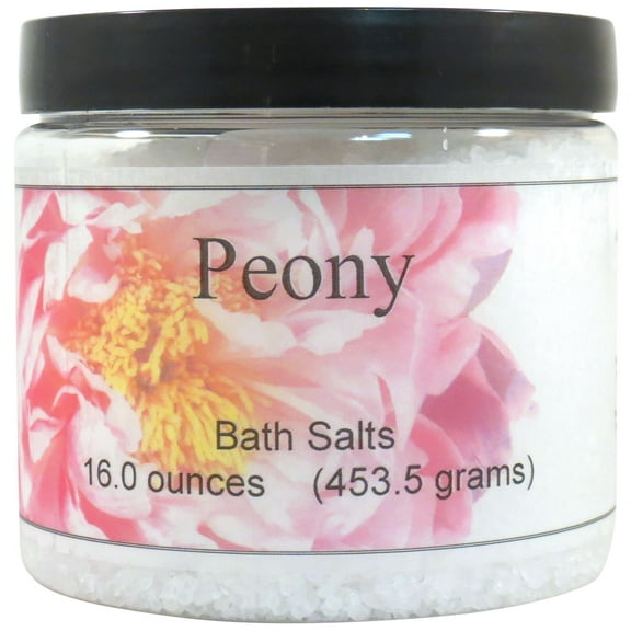 Peony Bath Salts by Eclectic Lady, 16 ounces
