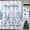 Blue Forest, variant on Small Stall Shower Curtain 36x72 Inch Narrow Half Size Thanksgiving Fall Bath Curtains Bathroom Decor, Autumn Pumpkin Flowers Leaves Branches Waterproof Fabric Shower Curtain Set with Hooks 36 Inch