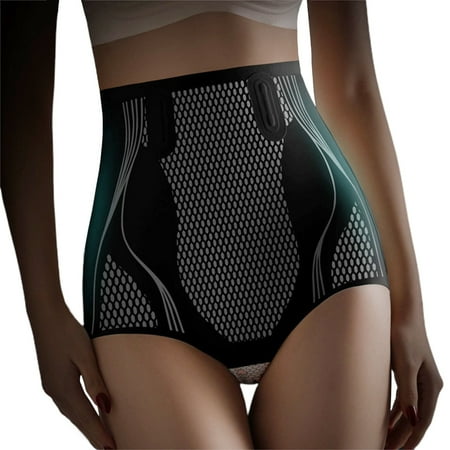 JZROCKER Shapewear for Womens Tummy Control High Waist Panties Ice Silk Seamless Panties Underpants