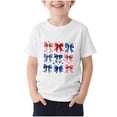 thumbnail image 6 of FAVIPT Kids 4th of July Shirt Girls Summer 250 Years Boys American Flag Shirts Red White Blue Tshirt Independence Day Tee White,7-8Years, 6 of 6