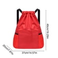 thumbnail image 3 of Weloille Sac à Dos Léger à Cordon 1 Pce, Résistant aux Déchirures Grande Capacité avec Sangle Ajustable, Sac de Rangement Portable à Multiples Poches, pour Gym Sports Plein Air Randonnée Garçon Fille Usage Quotidien, 3 of 6