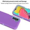 thumbnail image 6 of eBizware for Samsung Galaxy A14 5G Case, Shockproof Heavy Duty Armor Rugged Rough Hard Plastic Rubber Silicone Bumper 2-Layer Hybrid Protective Cover Case for Samsung Galaxy A14 5G, Purple, 6 of 9