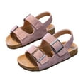 thumbnail image 3 of Gubotare Sandals for Toddler Girls Boys Girls Summer Sandals Open-Toe Anti-Slip Sole Toddler First Walkers Shoes Size 10.5 (Pink,Little Kids 10.5), 3 of 9