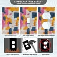 thumbnail image 3 of Yayeee Blank Wall Plate Cover 1-Gang 4.5"x2.7" Home Unused Decorative Outlet, Art Geometric, 3 of 7