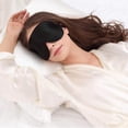 thumbnail image 2 of Organic Silk Sleep Mask Super Smooth Eye Cover for Sleeping, Gender-Neutral (Black), 2 of 5