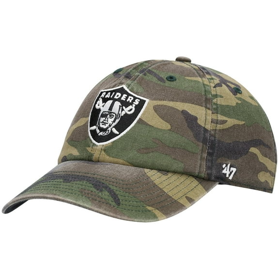 Men's '47 Camo Las Vegas Raiders Woodland Clean Up Adjustable Hat