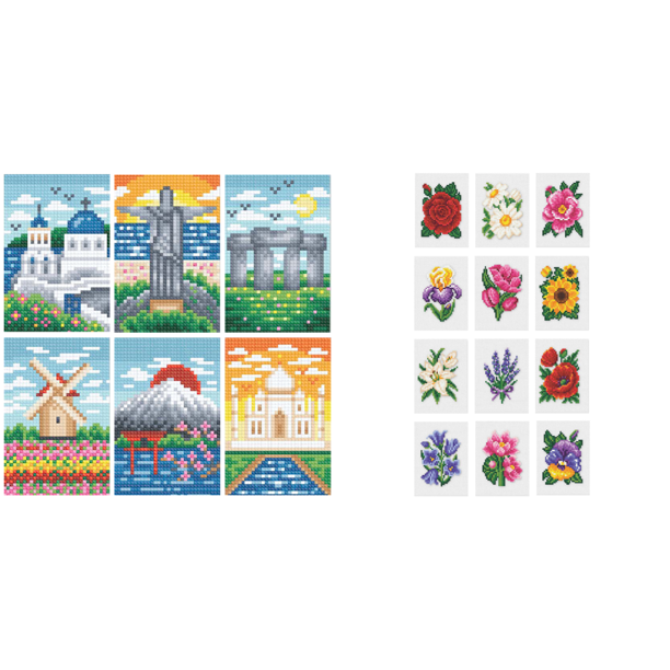 6 Uds 5D DIY Cuentas Cuadradas Completas Taladro AB Parcial Pintura Diamantes Lugares 14x18cm