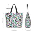 thumbnail image 5 of Bingfone Canvas Tote Bag for Women with Inner Pocket Aesthetic Cute Shopping Tote Bags Reusable Grocery Bags- American Musical, 5 of 8