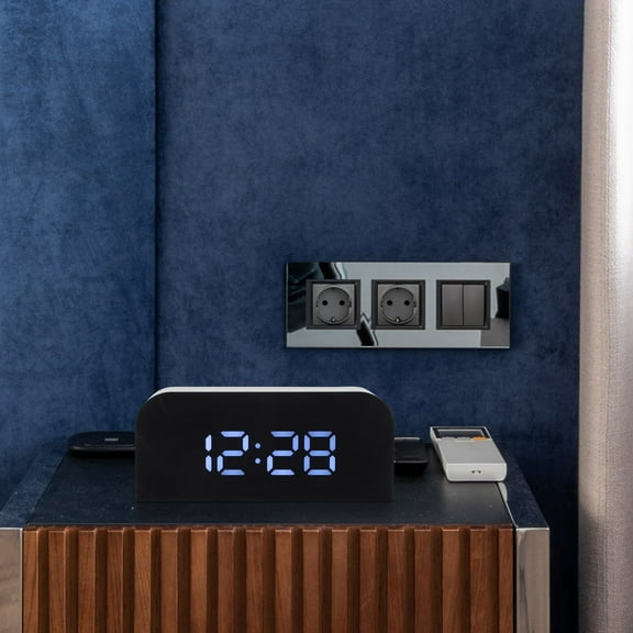 GOOHOCHY  Mirror Alarm Clock Memory Function USB Charging Travel