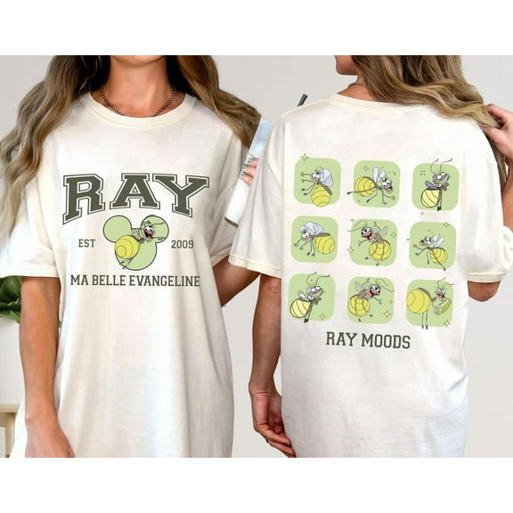 Two sided Ray Firefly Ma Belle Evangeline Comfort Colors T-Shirt, Vintage Disney Princess And The Frog Shirt, Magic Kingdom, Disneyland Trip