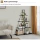 thumbnail image 5 of Qinaqin 4 Niveles Ladder Bookshelf a-Shaped Corner Estante Soporte Free de Profundidad Pie Bookcase Almacenamiento Rack Organizador con Steel Frame para Oficina en Casa Living Sala Kitchen Negro, 5 of 7