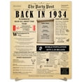 thumbnail image 1 of 90th Birthday Party Decor Poster 90 Years Ago Back In 1934, 1 of 5