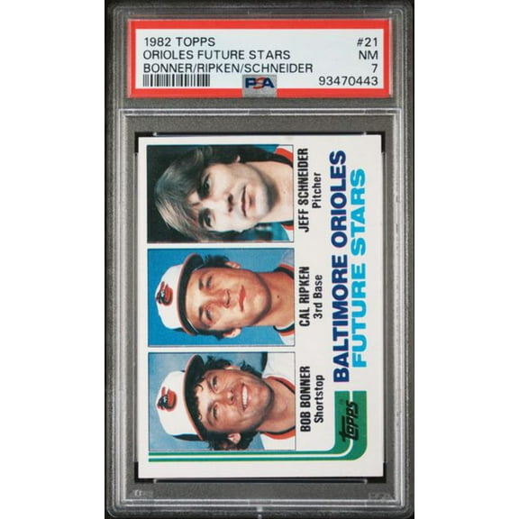 Graded 1982 Topps Cal Ripken Jr. #21 Rookie RC Baseball Card PSA 7 NM