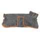 thumbnail image 1 of Grey Dog Bathrobe, Fully Wrapped, Absorbent, Quick Dry, Soft, Thick Polyester, for Home and Pool, Size L, 1 of 4