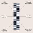 thumbnail image 3 of JONATHAN Y WASHABLE 2 x 8 Runner Rug, Ainsley Cottage Checkerboard Washable - Dark Blue/White, WSH126C-28, 3 of 7