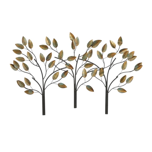 DecMode Brown Metal Tree Wall Decor