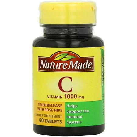 Nature Made Vitamin C with Rose Hip, Timed Release 1000 mg, 60 CT (Pack of