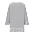 thumbnail image 5 of Kelon Ladies Tops and Blouses Long Sleeve Crew Neck Linen Cotton Summer Tops Business Casual Outfits Dressy Blouses Shirts, L, 5 of 7