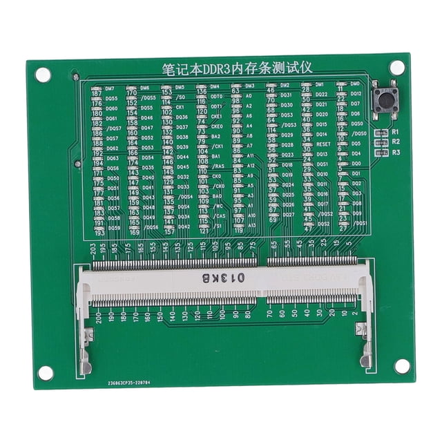 Carte de Test de Mémoire pour Ordinateur Portable, Moins d'Interférences Fiable Multifonctionnelle Facile à Utiliser Taille Compacte Carte Mère pour Réparation d'Ordinateur DDR3,DDR4,DDR5