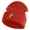Rust, variant on Monkey Animal Iron on Patched 12 Inch Long Knitted Beanie - Heather Grey OSFM