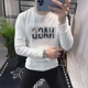 thumbnail image 2 of Camiseta de hombre con estampado de letras, jersey de gran tamaño, sudadera ajustada y de gran tamaño, sudadera original de manga larga nueva, 2 of 5