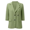 thumbnail image 3 of Vedolay Jackets for Women Womens Casual Blazer Long Sleeve Double Work Office Blazer Jackets,Green S, 3 of 4