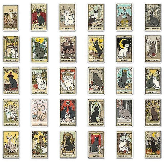 Tarot Cards Tarot Deck Tarot Card Board Game Tarot in Spanish suitcase sticker Cartoon Personality Graffiti Sticker Decoration
