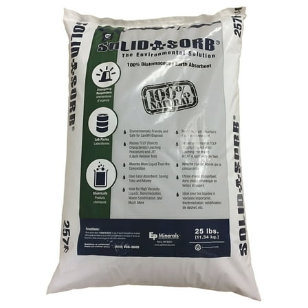 Ep Minerals Absorbent,25 lb.,Diatomaceous Earth 9725