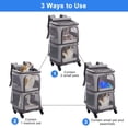 thumbnail image 2 of Mochila transportadora de mascotas con ruedas para perros y gatos pequeños, 2 of 7